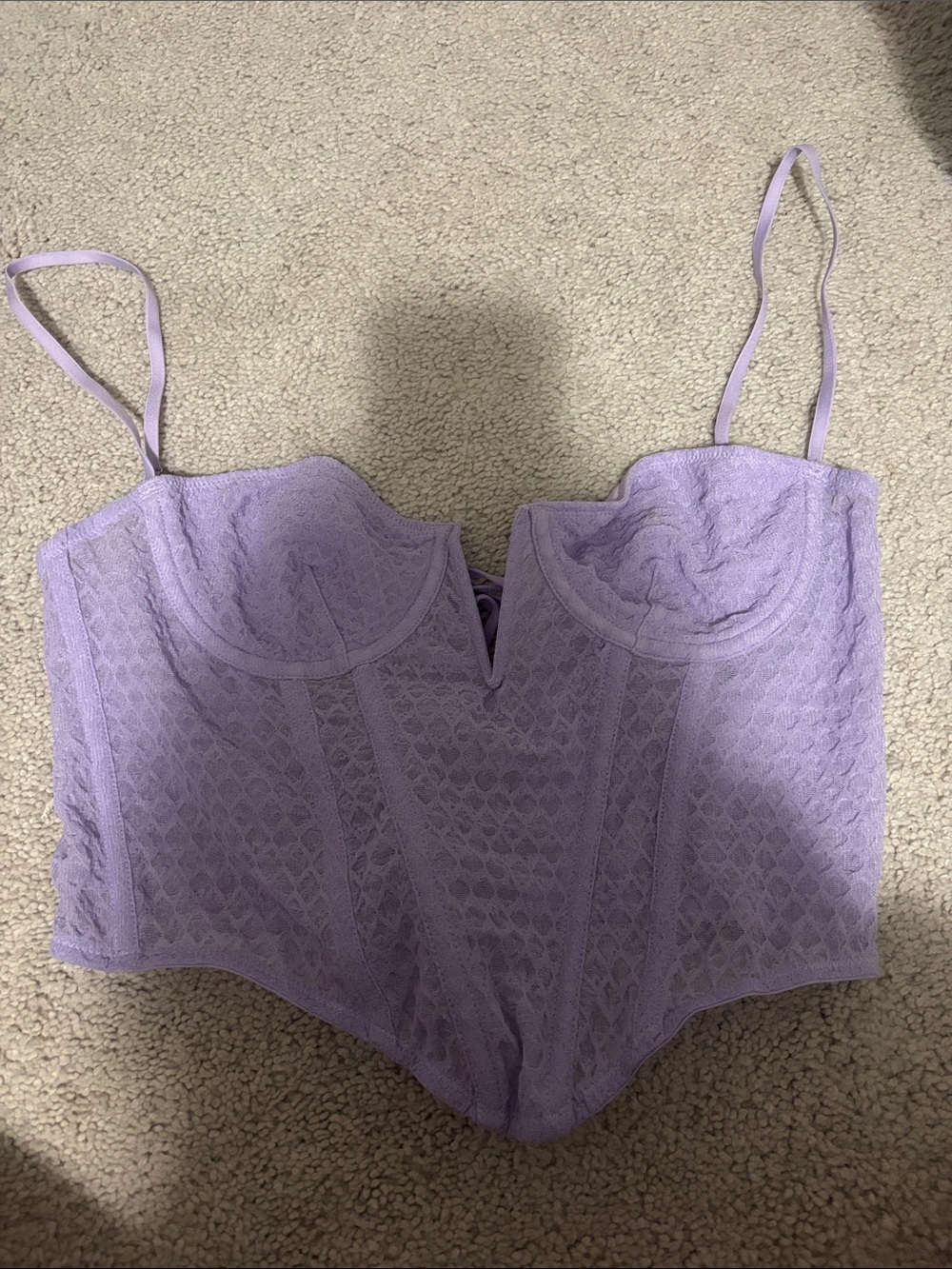 Urban Outfitters Lilac Lace Bustier Corset Top